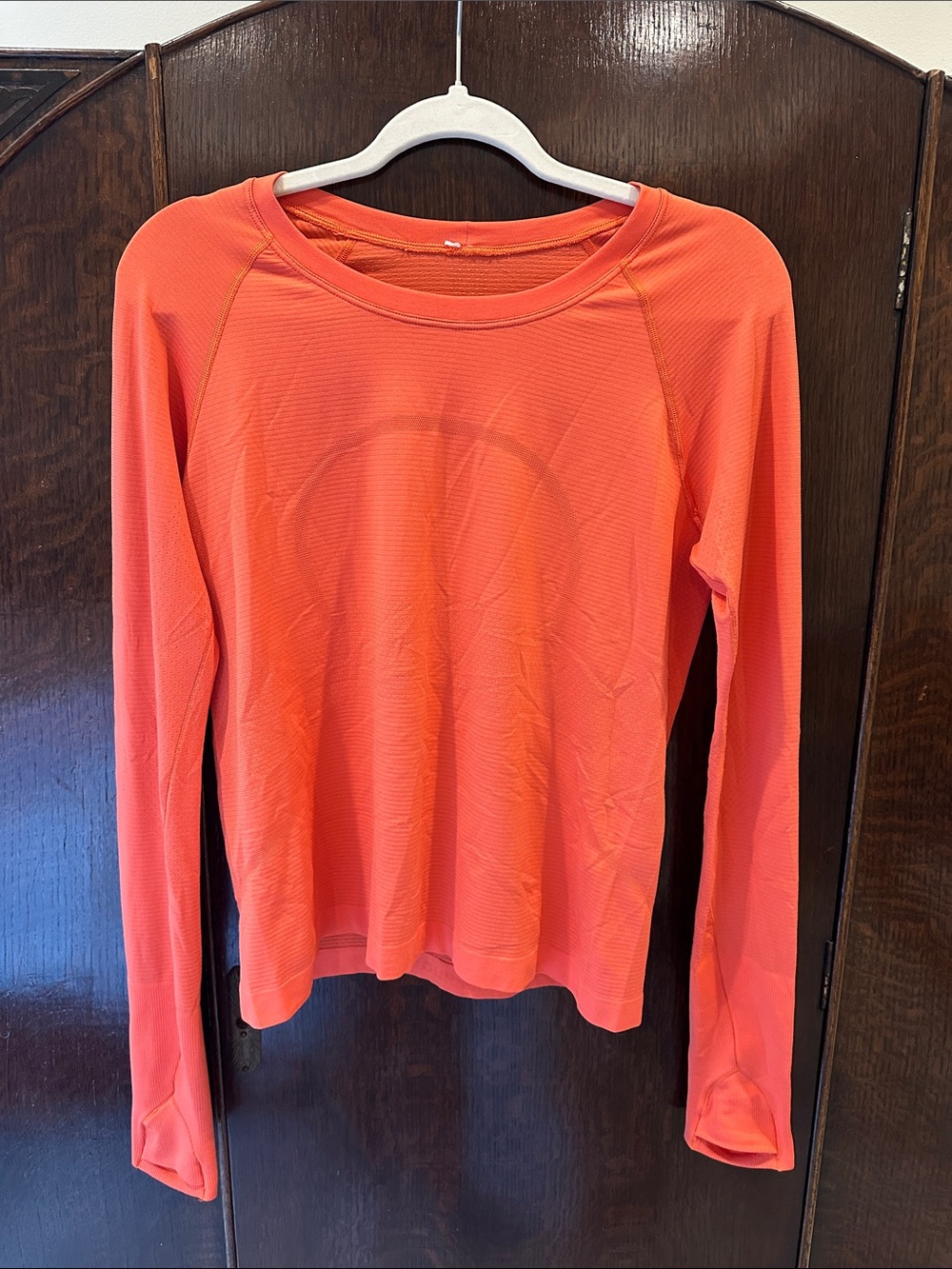 lululemon Women's Long-Sleeve Crew Tee - Coral Orange